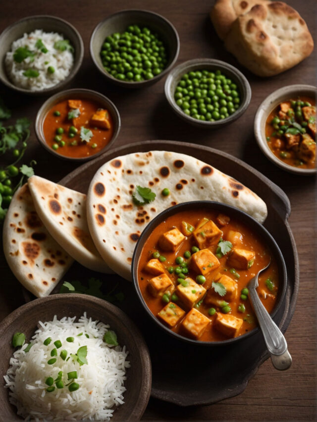 Matar-Paneer-served-with-ri